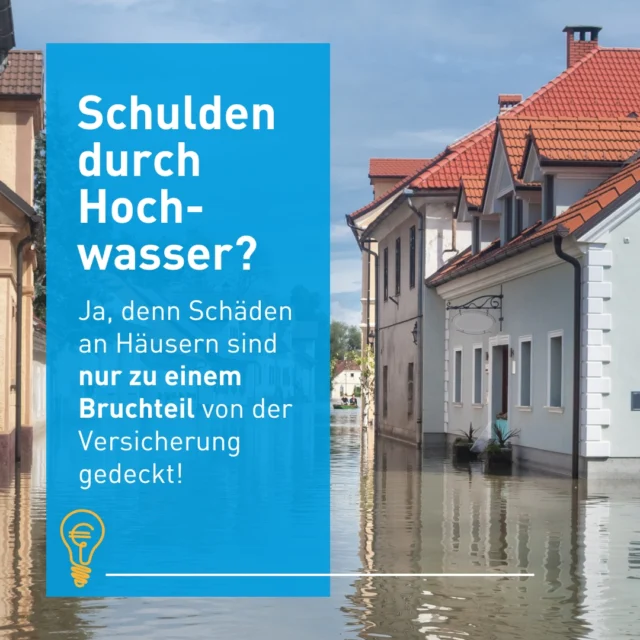 Schulden durch Hochwasser?! 🌧️🌪️🌊💰
Ja. Wusstest du, dass Hochwasser-Schäden an Häusern nur zu einem Bruchteil von der Versicherung gedeckt werden? Schulden werden also für Betroffene zur Realität. Um Schuldenprobleme wegen Naturkatastrophen zu vermeiden, wäre eine Pflichtversicherung für Elementarschäden sinnvoll. 
Wenn du jemanden kennst, der jetzt finanzielle Schwierigkeiten hat oder du selbst betroffen bist - unsere Beratungsstellen stehen für Fragen zur Verfügung. 

📷: Canva
#hochwasser #betroffene #naturkatastrophen #klimawandel #österreich #schäden #versicherung #elementarschäden 
#asb #finanzen #finanziellefreiheit #finanzbildung #finanzwissen #geldwissen #finanztipps #geldtipps #geld #geldfit #finanzfit #sparen #spartipps #schulden #schulden_AT #schuldenberatung #beratung